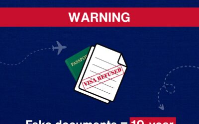Submitting fake documents can result in a 10-year ban